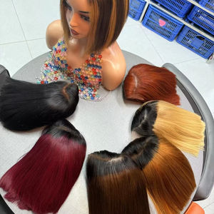 Promoción: Pelucas Bob con Cierre de Encaje 5x5, Cabello Vietnamita 12A, Súper Doble Trama, Calidad Superior, Coloridas, 100% Cabello Humano, $36 - Product Image 1