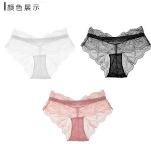 Lingerie sexy européenne et américaine, dentelle florale ajourée, culotte semi-couvrante, culotte triangle taille basse pour femmes, séduisante - Product Image 5