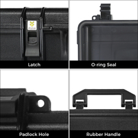 EPC020-2 667 * 497 * 350 mm Vente en gros Boîte d'équipement étanche Boîte à outils en plastique rigide avec mousse