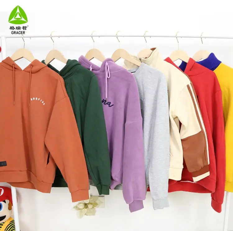 High Quality Second Hand Brand Clothes Bundle Used Clothing Fashion Designer Hoody Mixed Cloth Bale