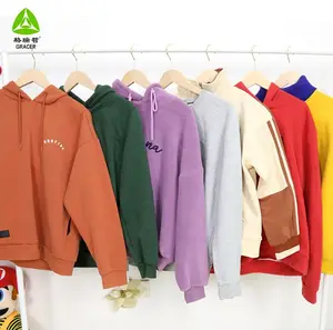 Alta Qualidade Segunda Mão marca Roupas Pacote Usado Vestuário Designer de Moda hoody Misto Pano Bale