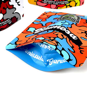 Kunden spezifisch bedruckte 3,5g geruchs neutrale holo grafische Tasche Unregelmäßig Einzigartige, speziell gestanzte, wieder versch ließbare Gummies-Esswaren für Gesichts masken - Product Image 3