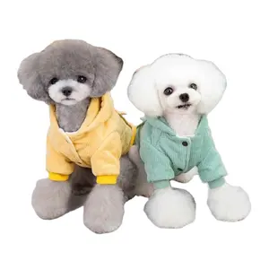 Großhandel Luxus Haustier Kleidung Mode Beliebte Hunde kleidung Winter Haustier Jacke Für Welpen Teddy Hoodie Katze Hund Mantel