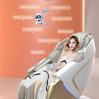 Silla de masaje Shiatsu de lujo 4D de doble núcleo T80S al por mayor, silla de masaje de cuerpo completo para pies Spa Sl Track, silla de masaje de gravedad cero
