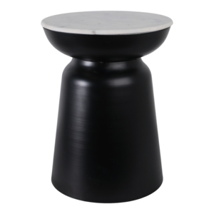 Tavolino Rotondo Moderno con Piano in Pietra per Soggiorno e Camera da Letto, Tavolino Decorativo per Bevande, Elemento d'Arredo per la Casa - Product Image 2