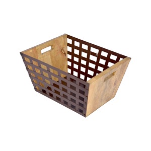 <b>Square</b> Metal Wooden <b>Basket</b> with Felt Material 5mm Dimensional Tolerance for Kitchen Fruits Vegetables <b>Storage</b> <b>Basket</b> - Product Image 1