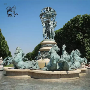 Gran exterior famoso antiguo caballo de Metal mujeres desnudas sosteniendo globo escultura fuentes bronce Fontaine De L'Observatoire - Product Image 4