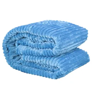Factory Provides Super Soft Throw Pineapple Plain Fuzzy Blanket Fleece Flannel Luxury Blanket For Bed