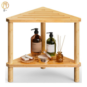 ชั้นวางของในห้องน้ำไม้ไผ่ Hengyuan ขนาด 43.5x31x38.5 ซม. แบบสองชั้น สำหรับวางข้างอ่างอาบน้ำ ดีไซน์พับได้ - Product Image 3