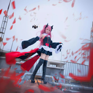 Queen Krul Tepes Vampire Cosplay Costume Women's Halloween Anime Role Play Outfit Spring 2023 Polyester Fiber Full Set - Product Image 3