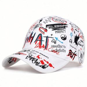 Gorras de Béisbol con Estampado Moderno al por Mayor, Gorra Estructurada de 6 Paneles con Diseño de Grafiti - Product Image 2