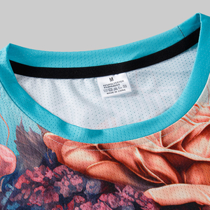 T-shirt pour homme de haute qualité, imprimé <span class=keywords><strong>floral</strong></span> et crâne, décontracté, confortable, respirant, manches longues - Product Image 6