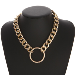 Geometric Chain <b>Necklace</b> Silver Zinc Alloy Party <b>Statement</b> Jewelry - Product Image 2