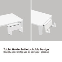 Rehausseur de bureau ergonomique en bois, grand support pour ordinateur portable avec tiroir et support de tablette réglable pour bureau à domicile