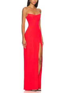 أنيق طباعة الأزهار الساتان الرسن فستان ماكسي للنساء حمالة الكتف بلا أكمام رداء الإمبراطورية أنيقة للصيف والخريف - Product Image 2