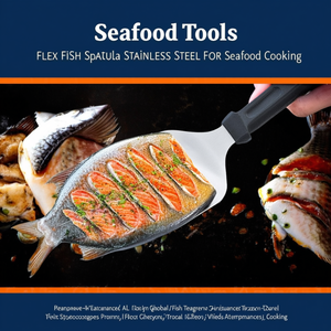 Spatola Flessibile per Pesce in Acciaio Inossidabile per la Cottura di Frutti di Mare - Product Image 3