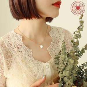 สร้อยคอแฟชั่นฤดูร้อนประดับเปลือกหอยสีขาวทรงกลมสำหรับผู้หญิง - Product Image 6