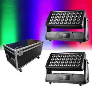 2Pcs 32X40W Rgbw 4In1 Outdoor Building Ip65 Waterproof Led Washer Light With Flight Case