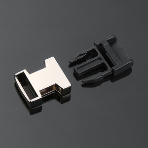 Metal Side Release Buckle Silver Zinc Alloy Durable For Bags <b>Backpack</b> <b>Straps</b> Accessories 15mm - Product Image 3