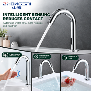 Robinet <span class=keywords><strong>de</strong></span> lavabo sans contact à infrarouge en laiton pour installation sur plan, mains libres, monotrou, pour salle <span class=keywords><strong>de</strong></span> bain et salle <span class=keywords><strong>de</strong></span> sport, <span class=keywords><strong>vente</strong></span> en gros d'usine - Product Image 3