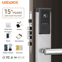 Cerradura de puerta de tarjeta inteligente RFID de Hotel de Software gratuito sin llave eléctrica con opción de almacenamiento de datos en la nube puerta de acero