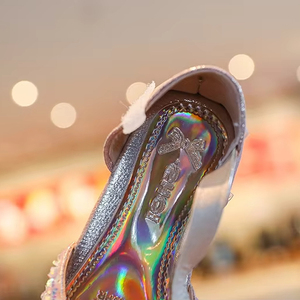 Zapatos de Princesa Suaves y Cómodos para Niña, Zapatos de Princesa de Cuero con Cristales y Lazos para Niñas Pequeñas - Product Image 5