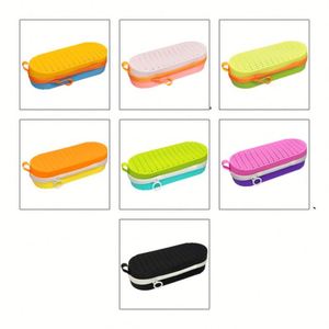 NH740 Customizable Silicone Swimming Goggles <b>Box</b> With Zipper Closure <b>Large</b> Capacity Portable Simple Design for Outdoor Travel - Product Image 5