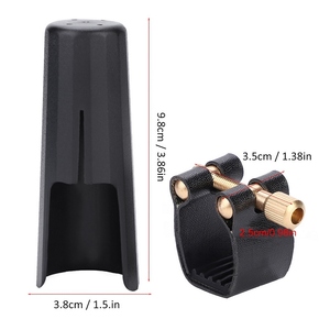 Abrazadera <span class=keywords><strong>de</strong></span> ligadura <span class=keywords><strong>de</strong></span> PU con tapa <span class=keywords><strong>de</strong></span> plástico para boquilla <span class=keywords><strong>de</strong></span> saxofón <span class=keywords><strong>tenor</strong></span> <span class=keywords><strong>de</strong></span> baquelita, duradera - Product Image 2