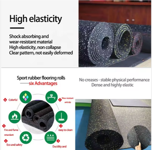 체육관 피트니스 공간을위한 역도 장비 미끄럼 방지 3mm-12mm 고무 매트가있는 맞춤형 다채로운 <span class=keywords><strong>EPDM</strong></span> 고무 바닥 롤 - Product Image 5