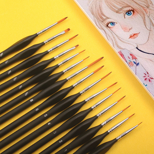 XinyiArt, logotipo personalizado, profesional, 15 Uds., detalle en miniatura, dibujo de Bellas Artes, juego de pinceles de pintura, pincel de pintura <span class=keywords><strong>para</strong></span> <span class=keywords><strong>cara</strong></span> de uñas - Product Image 2