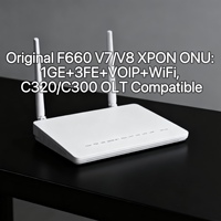 GPON ONU F660 V8 FTTH SC Serat Optik 1GE+3FE+1VOIP+WIFI 5dB DC 5V Wireless Lan