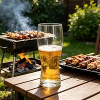 Verres à bière demi-pinte classiques de haute qualité, sans plomb, transparents, avec base solide, pour la maison, le bar et le restaurant