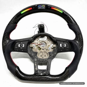 Volante de Fibra de Carbono Sharan del Fabricante Original para Skoda Octavia, SEAT <span class=keywords><strong>Leon</strong></span>, Jetta, Polo, Passat B5, Superb, Golf MK4, Personalizado - Product Image 1