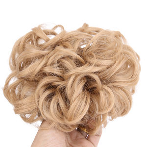 Messy Big Hair Bun Bouclés <span class=keywords><strong>Chignon</strong></span> Cordon Net Synthétique Naturel Cheveux Updo Couverture Postiche <span class=keywords><strong>Chignon</strong></span> Extension pour les Femmes Fête - Product Image 1