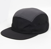 Chapeaux de Camp en Nylon bleu personnalisés, 5 panneaux, avec sangle en Nylon réglable, pour le sport, Logo personnalisé, casquette de course, slim, étanche