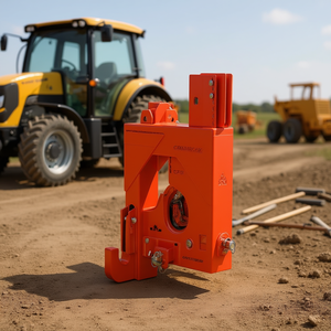 Adaptador de enganche rápido naranja de 3 puntos para tractores de categoría 1 y 2, capacidad de 3000 lb, perno ajustable - Product Image 2