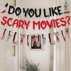 Decoraciones para Fiesta <span class=keywords><strong>de</strong></span> Cumpleaños <span class=keywords><strong>de</strong></span> Halloween, Pancarta Brillante <span class=keywords><strong>de</strong></span> Feliz Cumpleaños, Artículos <span class=keywords><strong>de</strong></span> Decoración con Temática <span class=keywords><strong>de</strong></span> Películas <span class=keywords><strong>de</strong></span> Terror, Recuerdos para Fiesta con Temática <span class=keywords><strong>de</strong></span> Scream (Rojo) - Product Image 3