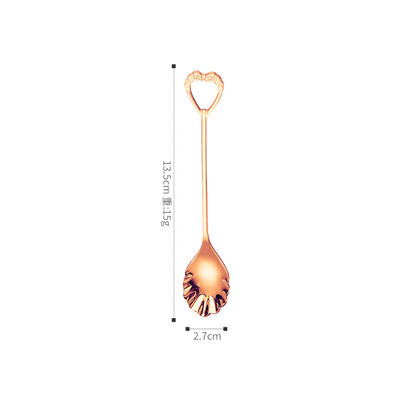 Cuchara de concha - oro rosa