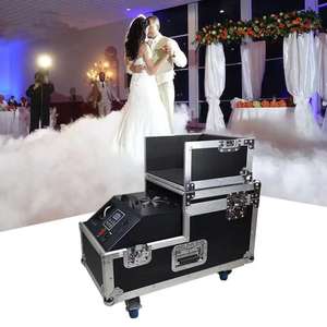 Máquina de niebla baja de 2000W para madera con estuche de transporte, opciones de tubo doble/doble tubo, lista para actuaciones en bodas, líquido de niebla incluido. - Product Image 1