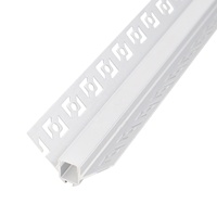 Profil d'angle en alliage d'aluminium LED série 6000 pour cloison sèche, couleur argent personnalisée, éclairage encastré pour plâtre - Modèle 034