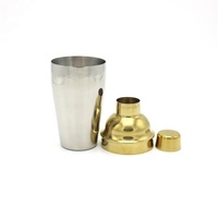 3 pièces 18oz 550ml Complet PVD Plaqué Or Barman Mixologue Outil Mojito Martini Parisien Français Cordonnier Bar Shaker Étain