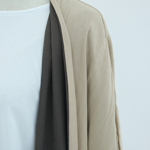 Abaya traditionnelle de Dubaï Vente en gros Abaya réversible en lin doux Dubaï <span class=keywords><strong>Turquie</strong></span> Modeste Kimono pour femmes musulmanes Abaya vêtements islamiques - Product Image 4