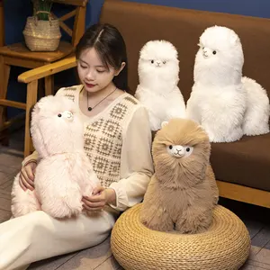 Alpaca đứng handmade sang trọng Đồ chơi búp bê trang trí cặp đôi Quà Tặng Lễ hội trung thu