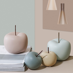 Modern Macaron Color Ceramic Fruit <strong>Apple</strong> Ornament <strong>Home</strong> Decor Tabletop Easter Birthday Wedding <strong>Accessory</strong> - Product Image 1