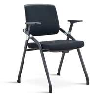 Chaise de formation exécutive moderne empilable en plastique avec hauteur réglable pour bureau à domicile, salle de conférence, commande en gros