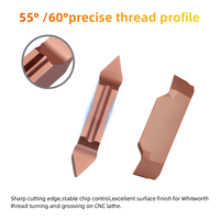 Mggn 55Degree Threading and Grooving Carbide Inserts R0.2 0.4 PVD Coated CNC Lathe External Threading for Steel Stainless Steel