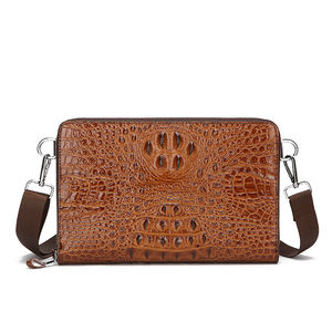 Bolso de Mano de Cuero Genuino con Patrón de Cocodrilo, Gran Capacidad, Diseño Casual, Impermeable, para <span class=keywords><strong>Hombre</strong></span>, Estilo Ejecutivo - Product Image 3