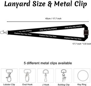 Personalized <b>Lanyard</b> with Logo Text Name, Custom Neck Strap ID Badge <b>Lanyard</b> for Keys Office School Event - Product Image 6