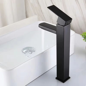 Miscelatore Moderno Touchless Monoforo da Appoggio in Ceramica per Lavabo Quadrato Rubinetto da Bagno Monocomando per Acqua Calda e Fredda - Product Image 4
