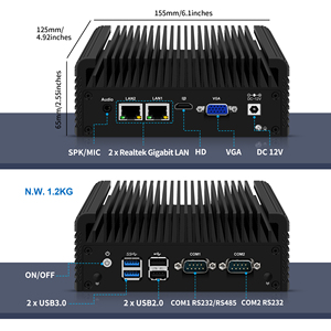 คอมพิวเตอร์ขนาดเล็กไร้พัดลม CWWK รุ่น N2840 สำหรับใช้งานเป็นไฟร์วอลล์ พร้อมพอร์ต Gigabit <span class=keywords><strong>LAN</strong></span> 2 ช่อง และพอร์ต RS232 2 ช่อง  รองรับ DDR3L ใช้กับ Pfsense และ OPNsense คอมพิวเตอร์ฮาร์ดแวร์สำหรับอุตสาหกรรม - Product Image 3